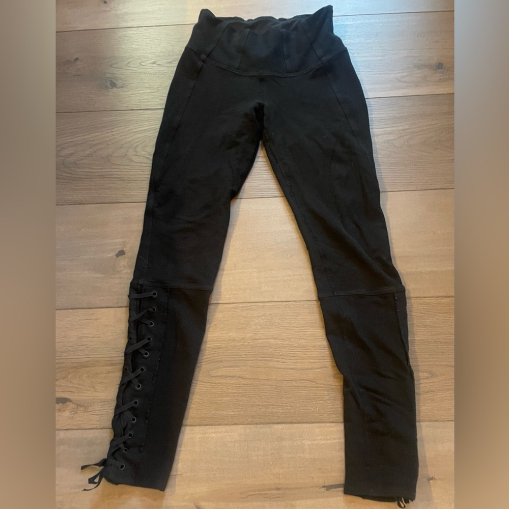 FP Movement Black Lace-Up Leggings